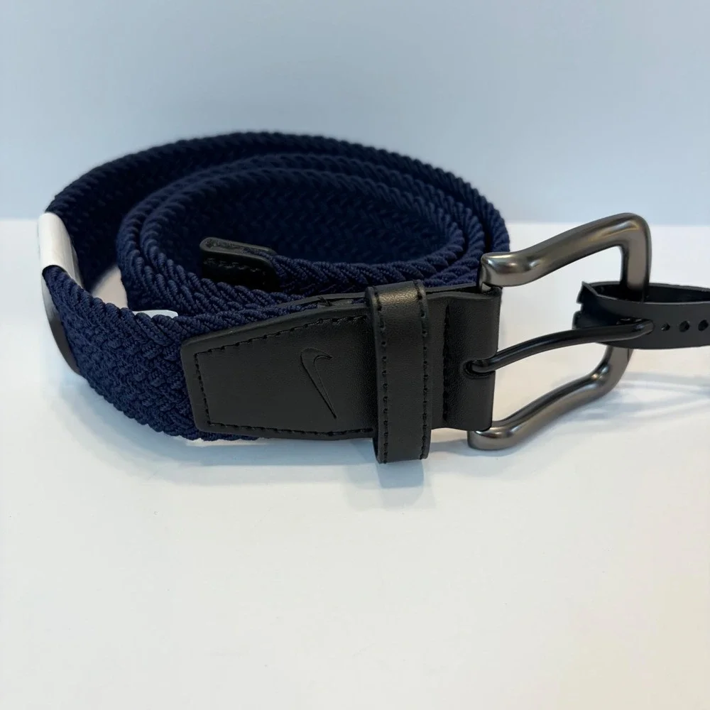 NEW Nike G-Flex Stretch Woven Golf Belt Mens Small 30-32 Midnight Navy Sporty